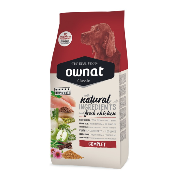 foto del prodotto ownat classic complet all breeds adult con pollo fresco 12 kg croccantini per cani 1 ordine scegli lo sconto bzr5 bzr20 200 punti fedelt 