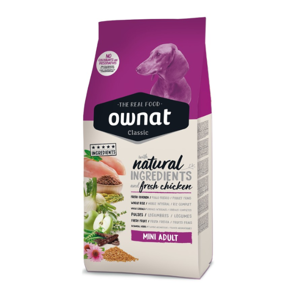 foto del prodotto ownat classic mini adult con pollo fresco 8 kg croccantini per cani 1 ordine scegli lo sconto bzr5 bzr20 200 punti fedelt 