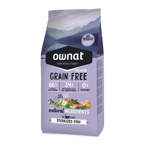 foto del prodotto ownat prime grain free cat sterilised con pesce fresco 8 kg 1 ordine scegli lo sconto bzr5 bzr20 200 punti fedelt 