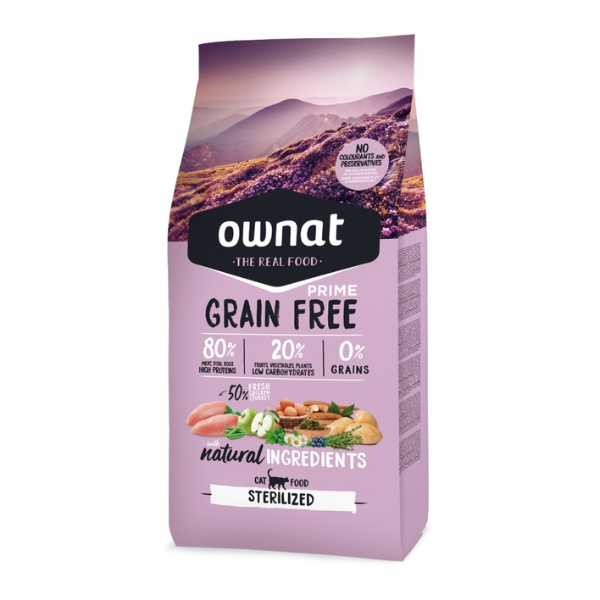foto del prodotto ownat prime grain free cat sterilised con pollo fresco 8 kg 1 ordine scegli lo sconto bzr5 bzr20 200 punti fedelt 