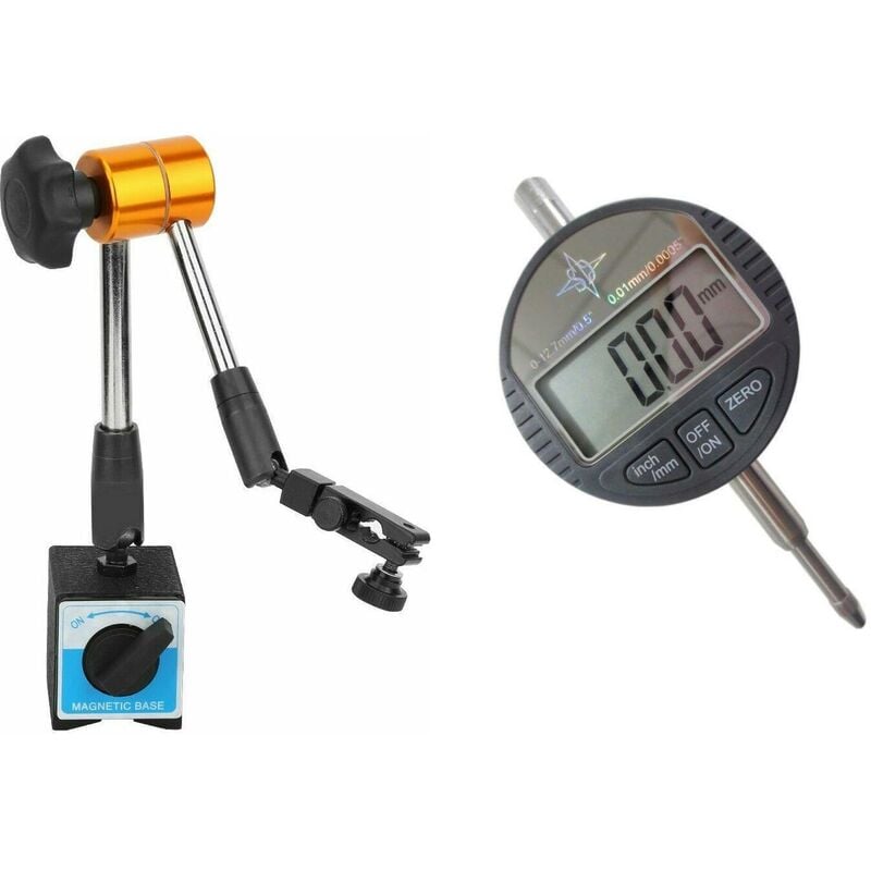 foto del prodotto ox base magnetica snodabile comparatore centesimale digitale 0.01 tornio