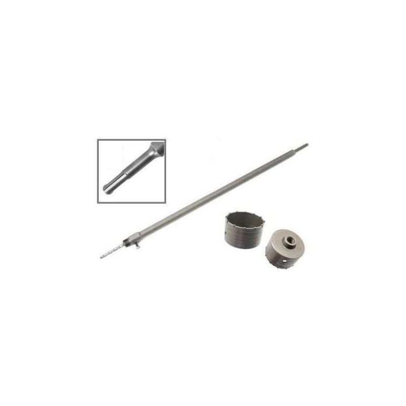 foto del prodotto ox fresa a tazza mm 80 carotatrice con asta sds plus 650 mm cemento muro mattoni