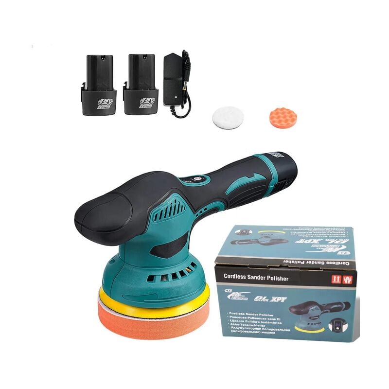 foto del prodotto ox lucidatrice smerigliatrice con velocita regolabile a batteria 12v 150mm rotorbitale