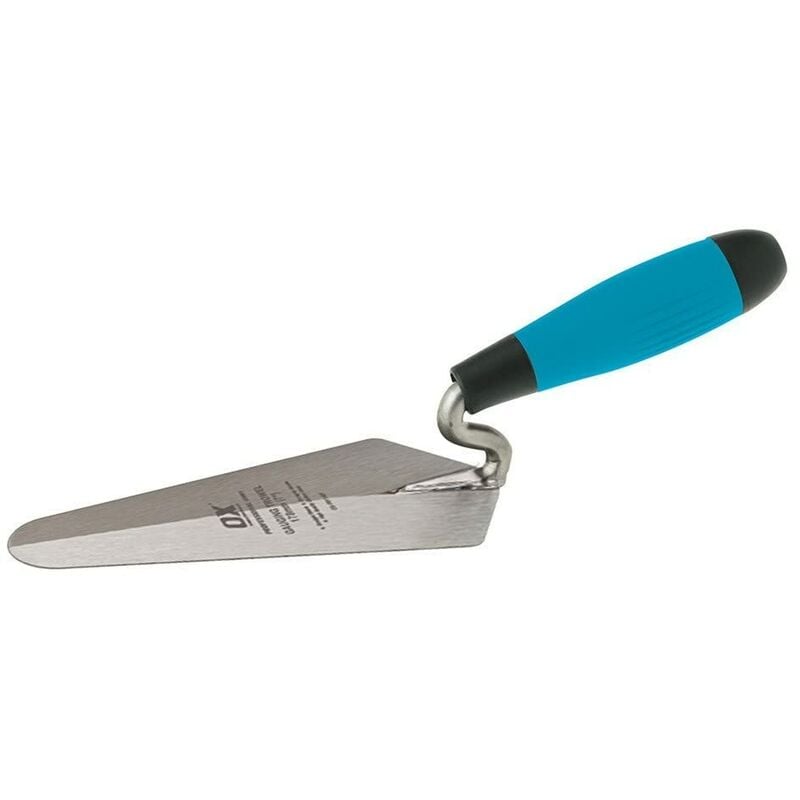 foto del prodotto ox ox p011407 cazzuola per intonacatura e muratura, con impugnatura morbida, 17,8 cm, colore multicolore