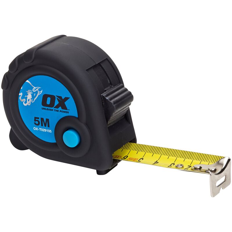 foto del prodotto ox ox t029105 metrica solo commercio misura di nastro, nero blu, 5 m