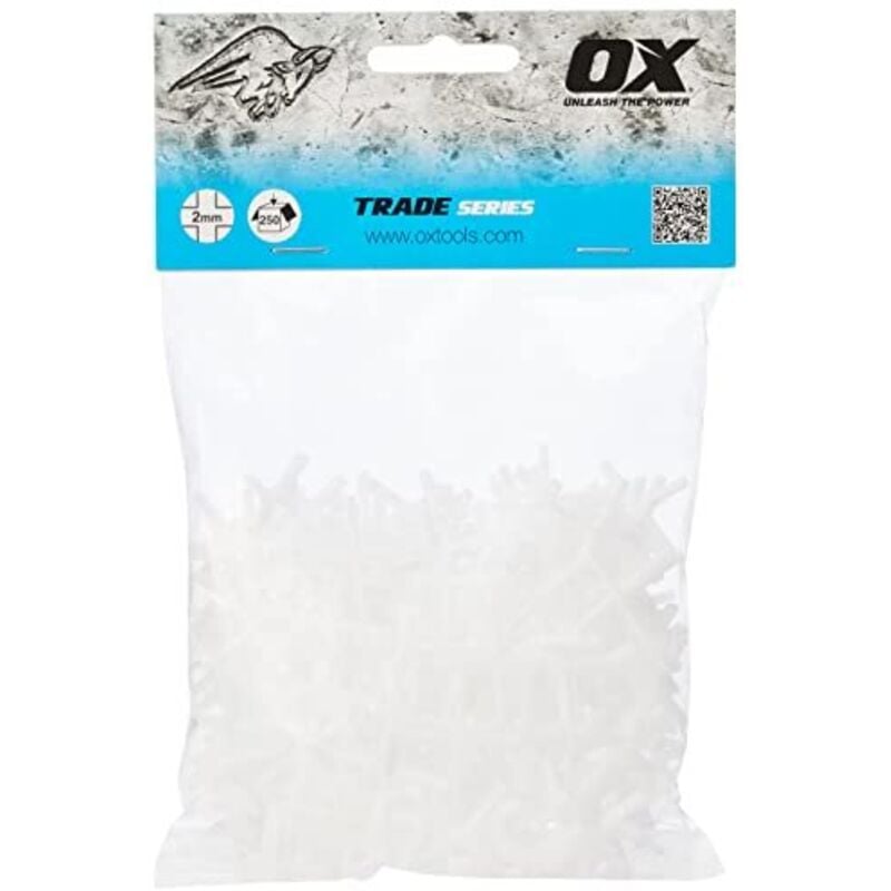 foto del prodotto ox ox-t160902 scambi a forma di croce distanziatori per piastrelle, bianco, 2 mm