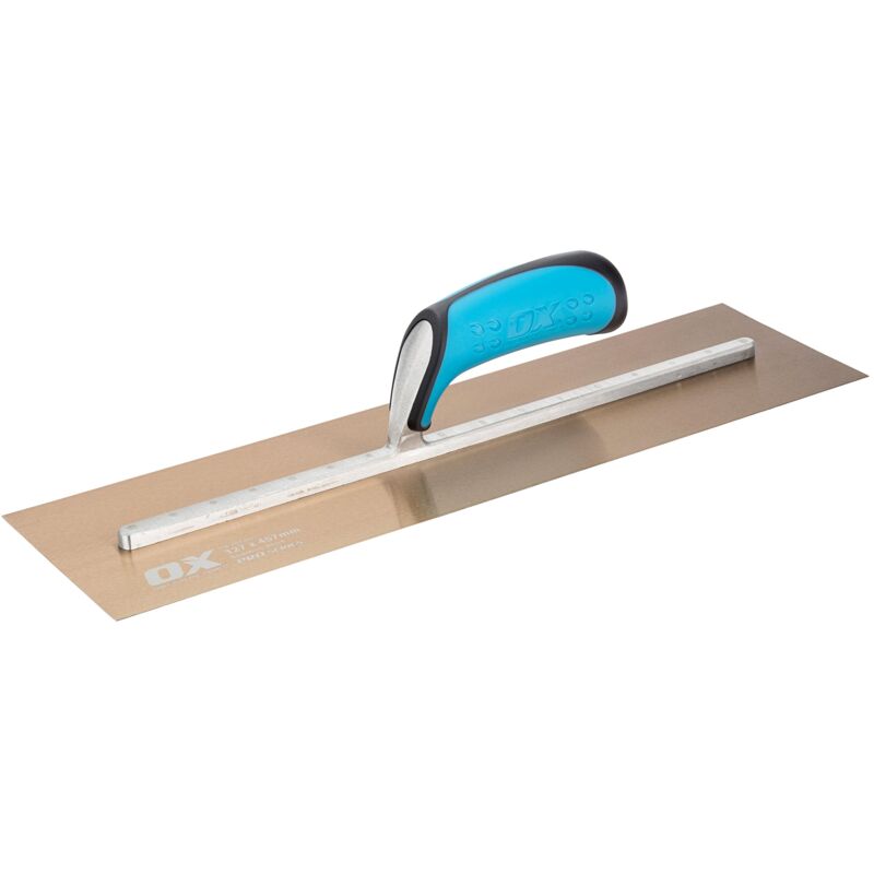 foto del prodotto ox p011018 127 x 457 mm pro cazzuola per gessisti in acciaio inox, colore blu