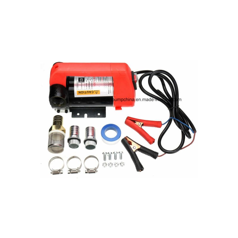 foto del prodotto ox pompa 12v per travaso olio gasolio 260w 36lt min elettropompa con accessori