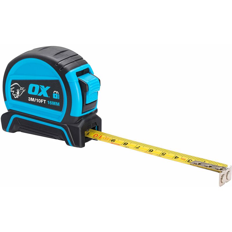 foto del prodotto ox tools ox p505203 misuratore a nastro doppio automatico, 3 m