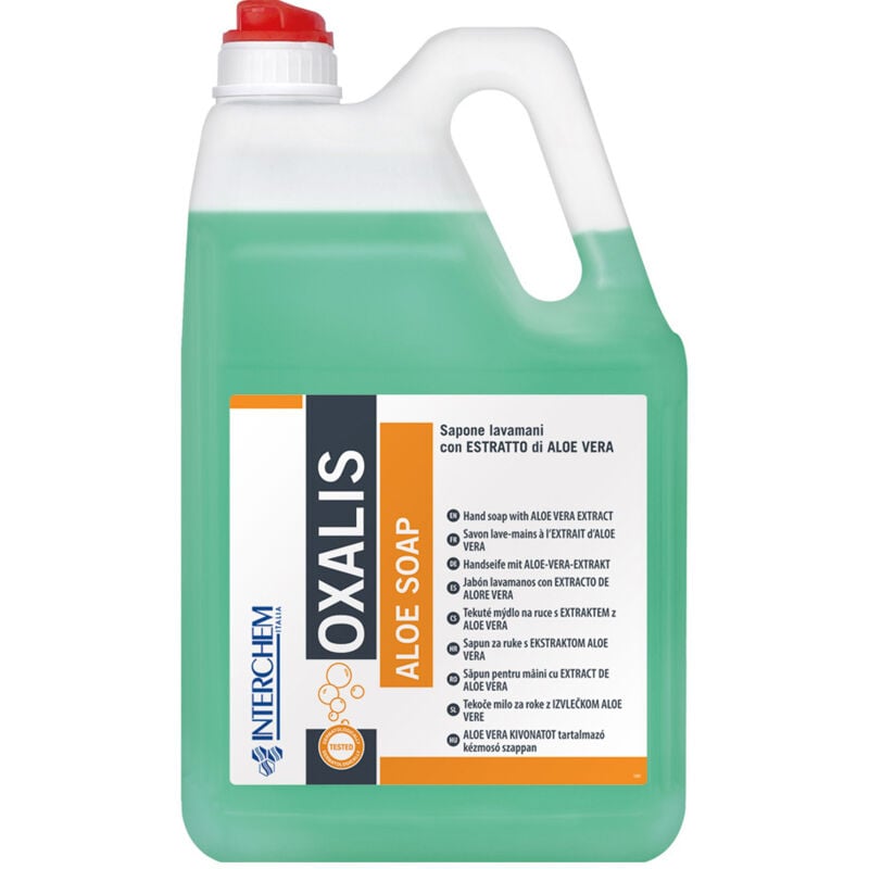 foto del prodotto oxalis aloe soap sapone mani con estratto di aloe vera lt 5