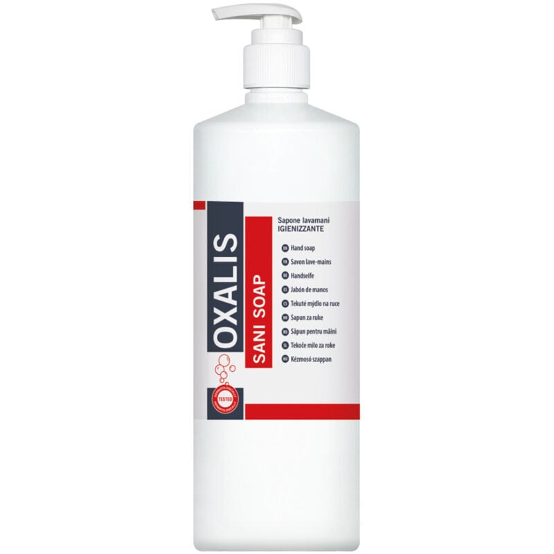 foto del prodotto oxalis sani soap sapone mani con antibatterico lt 1