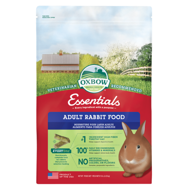 foto del prodotto oxbow essential adult rabbit food 4,54 kg mangime per conigli 1 ordine scegli lo sconto bzr5 bzr20 200 punti fedelt 