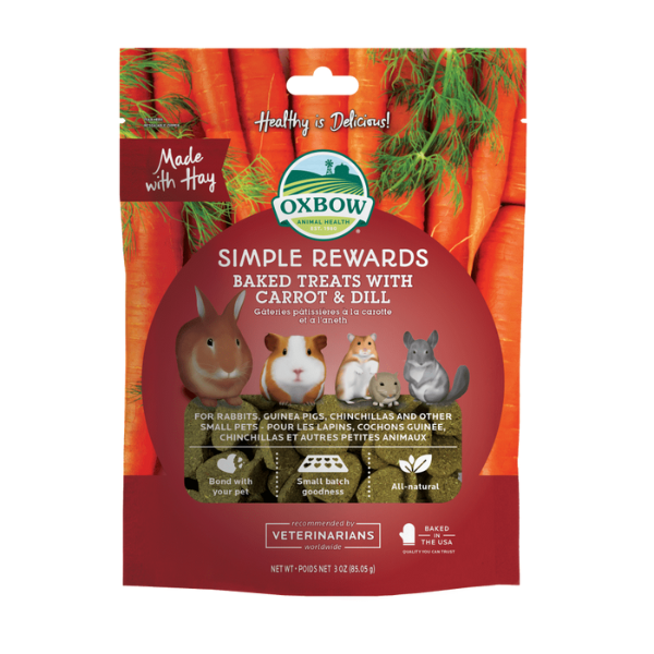 foto del prodotto oxbow simple rewards baked treats 60 gr - carrot &amp; dill - spedizione gratis da 39€