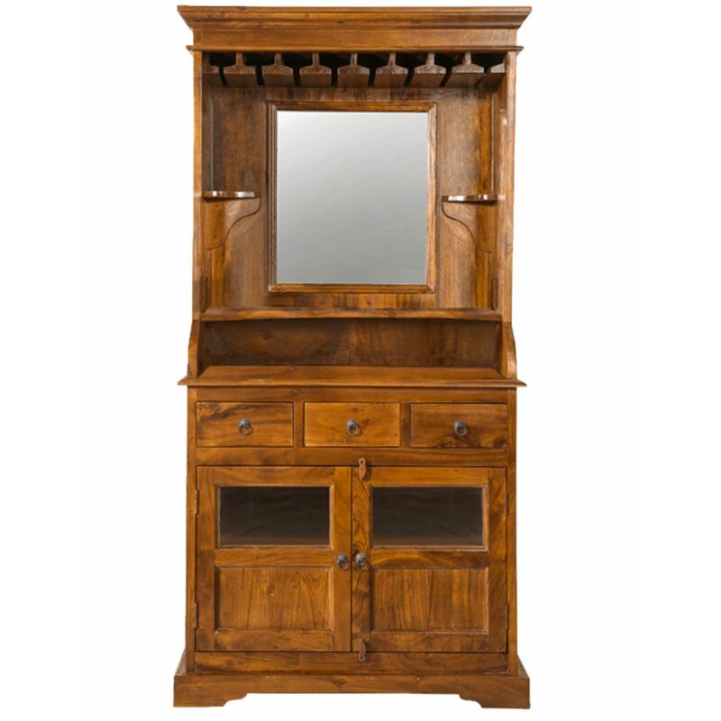 foto del prodotto oxford 0443 mobile bar in legno di acacia laccato miele 97x52x193