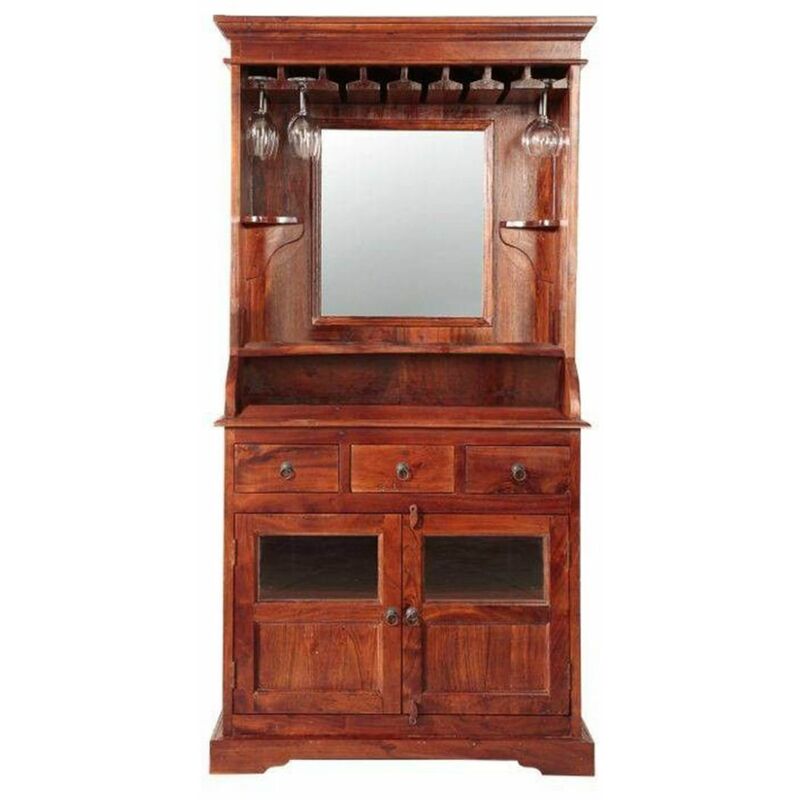 foto del prodotto oxford 443 mobile bar in legno di acacia laccato nougat 97x52x193