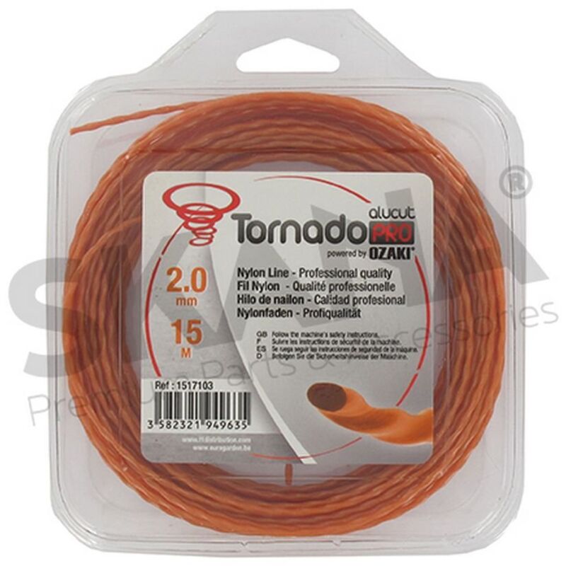 foto del prodotto ozaki filo tagliabordi ritorto 2,0mm rif 1517103 compatibile tornado