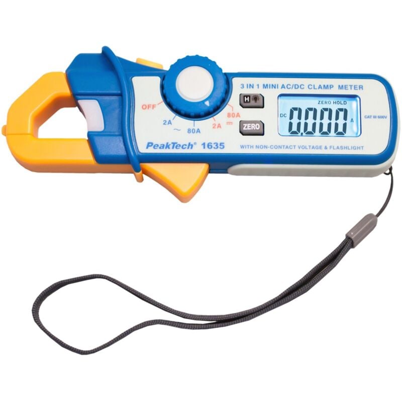 foto del prodotto p 1635 - pinza per corrente rampicante, con 1 ma di risoluzione e ncv, 1 pezzo, p 1635 - peaktech