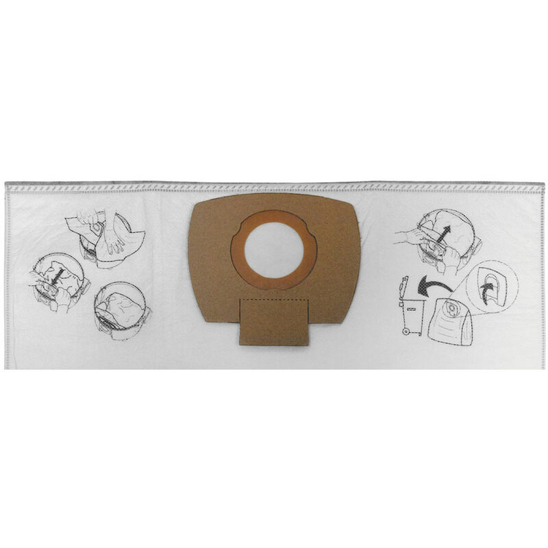 foto del prodotto p 72899 confezione sacchi tessuto non tessuto per aspirapolvere 5 pz. makita
