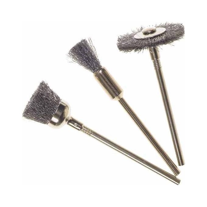 foto del prodotto p g minispazzole con fili acciaio assortite per trapano codolo mm.3 in blister da pz.3 pg 476.00
