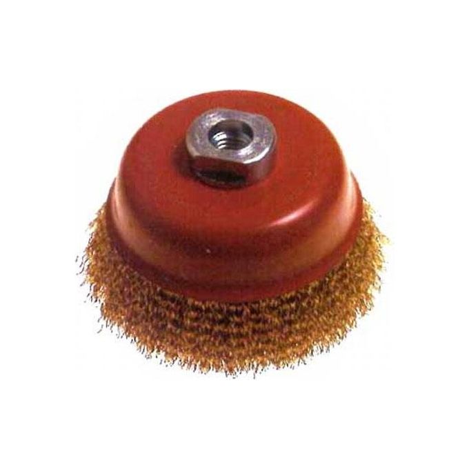 foto del prodotto p g spazzola a tazza fili acciaio per smerigliatrice mm. 60 foro filettato14 ma pg 485.30