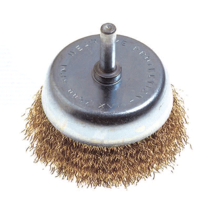 foto del prodotto p g spazzola a tazza fili acciaio per trapano mm.85 codolo mm.6 pg 485.20