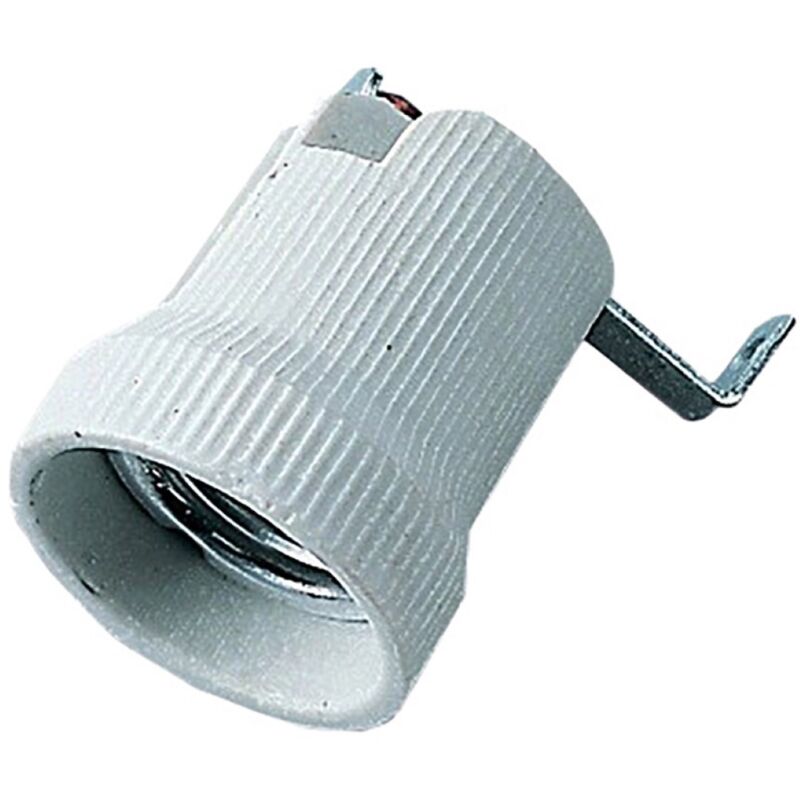 foto del prodotto p.lampada e27 porcellana con staffa di supporto set 5 pezzi electraline