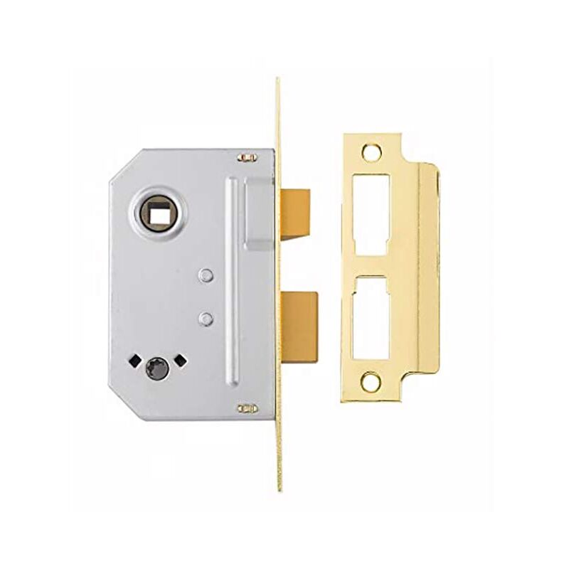 foto del prodotto p m246 pb 76 2 leva mortasa sicurezza base, finitura in ottone, 3 inch 76 mm yale