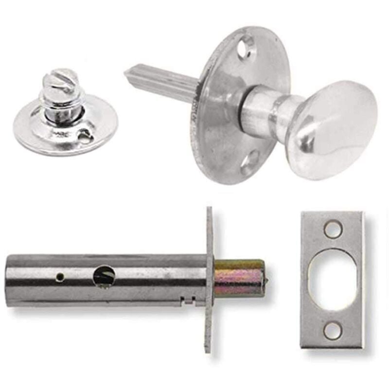 foto del prodotto p m44t ch chiavistello di sicurezza per porta con nottolino, standard di sicurezza, visi, adatto per porte a battente e in legno, cromato,