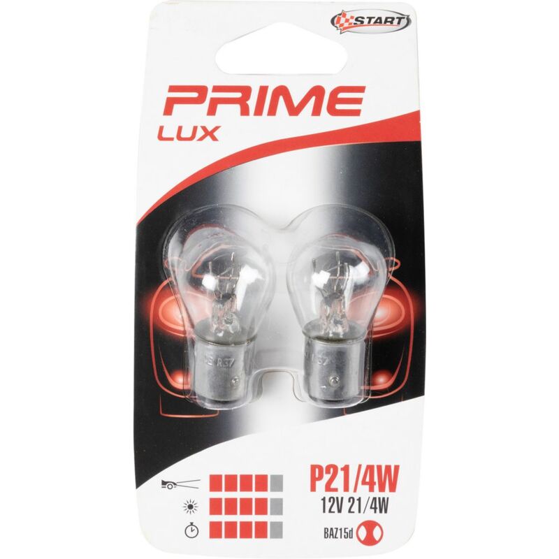 foto del prodotto p21 4w coppia di lampadine biluce per luci auto 12v p21 4w baz15d
