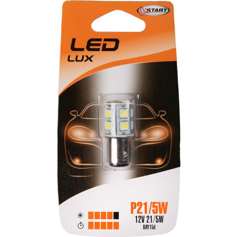foto del prodotto p21 5w lampadina singola 13 led biluce per luci auto 12v 21w bay15d