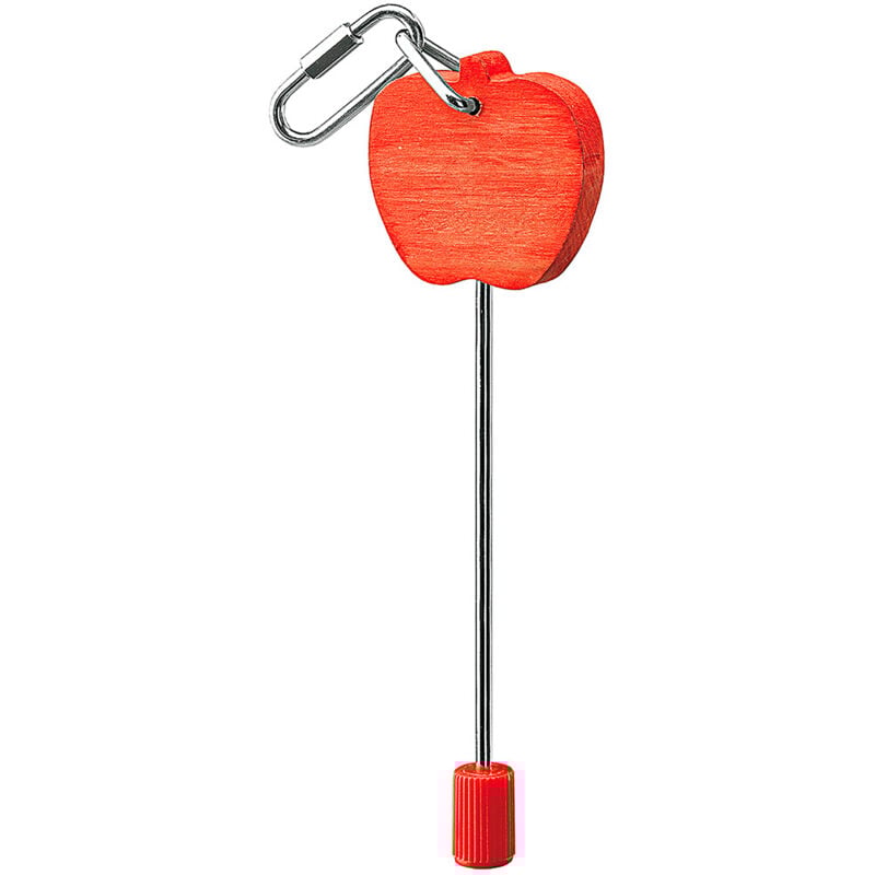 foto del prodotto pa 4328 portafrutta per uccelli in legno e metallo. variante pa 4328 misure 4.5 x 1 x h 20 cm colori misti ferplast