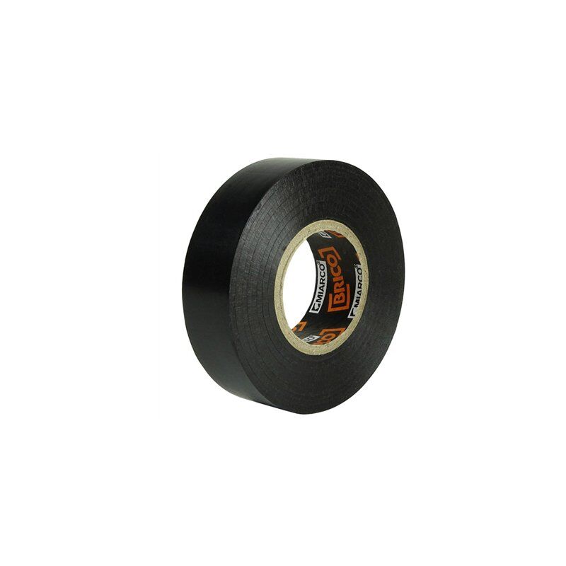 foto del prodotto pacchetto. 10 rotoli nastro isolante nero 19mm x10mt miarco
