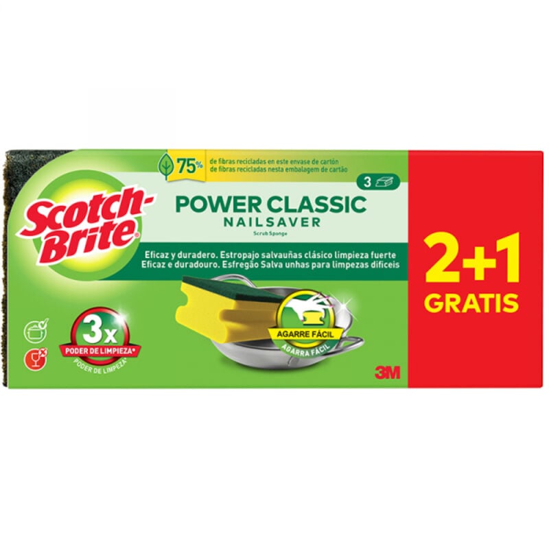 foto del prodotto pacchetto. 3 pagliette in fibra verde salva unghie7 100309866 scotch brite