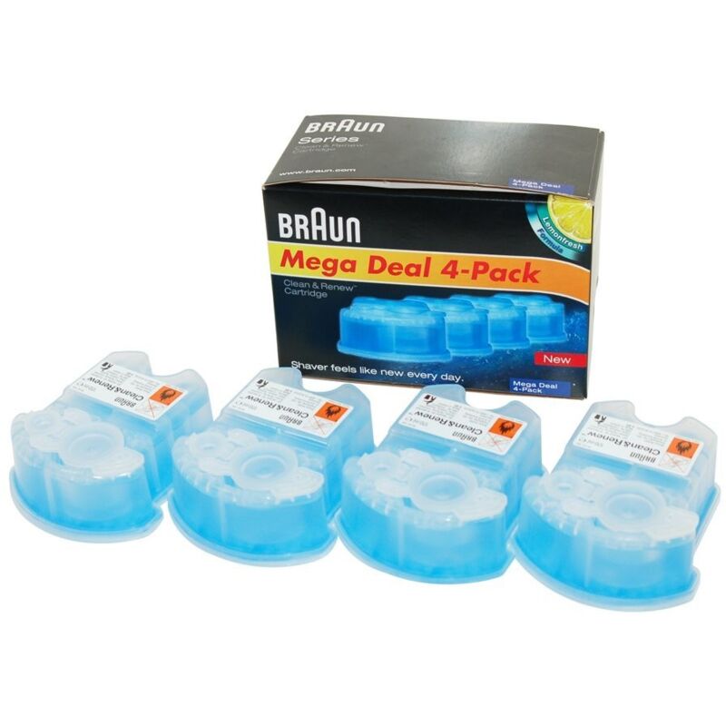 foto del prodotto pacchetto da 4 ricariche di liquido detergente originale rasoi, tagliacapelli braun 3211893662894874500