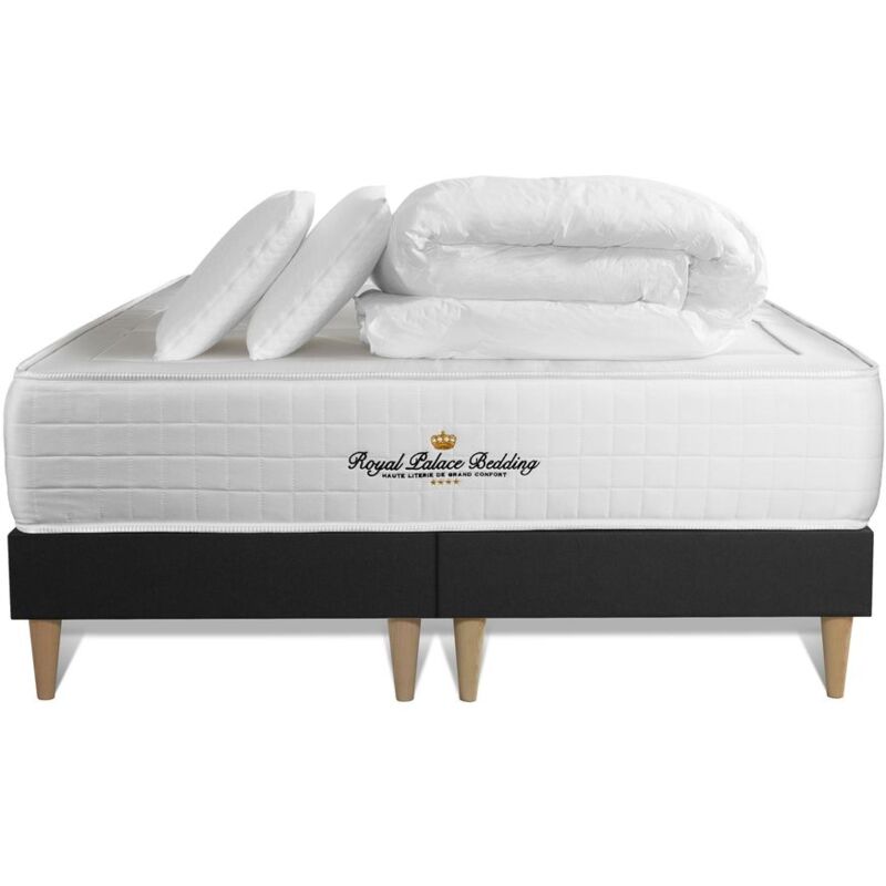 foto del prodotto pacchetto letto completo materasso 160x200cm 2 molle box monoblocco 2 cuscini piumone windsor