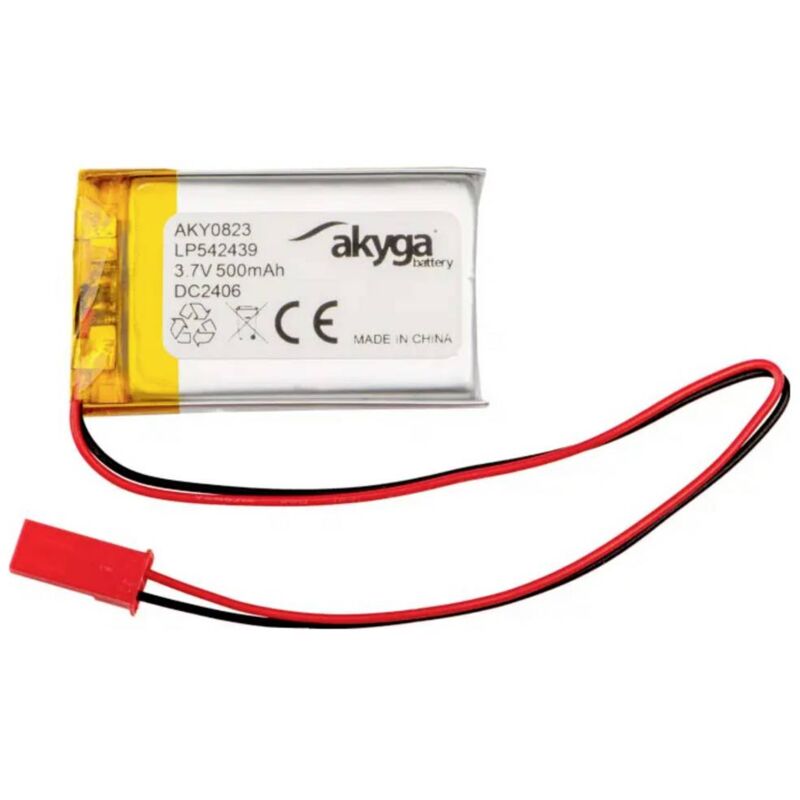 foto del prodotto pacco batteria x batteria ricaricabile speciale akyga lp542439 lipo 3.7 v 500 mah