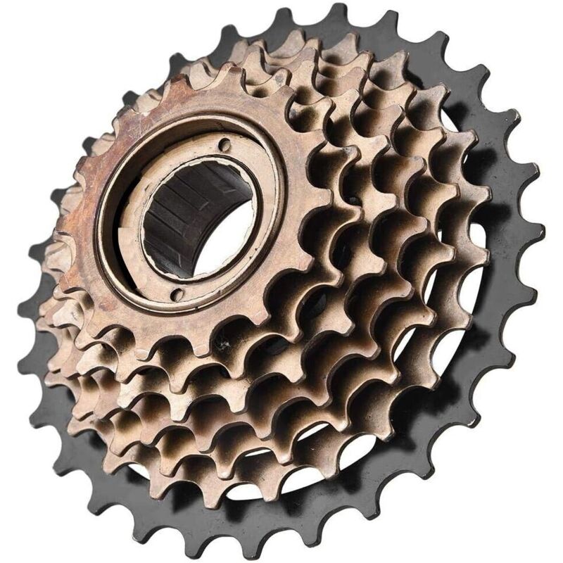foto del prodotto pacco pignoni 7 velocita14 28 cassetta ruota libera filetto 7v city mtb bici