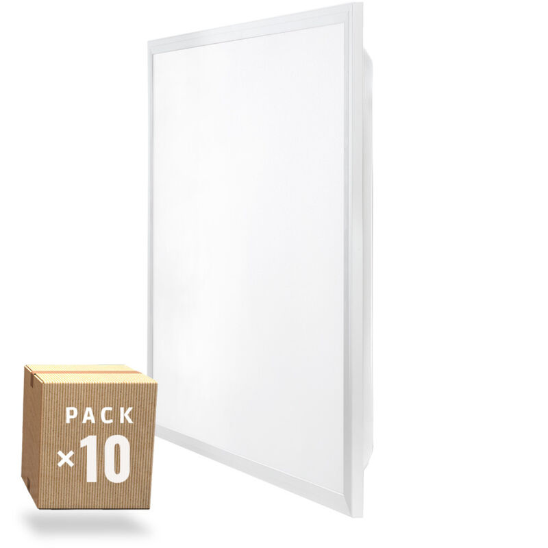 foto del prodotto pack 10 pannelli led 40w 4.400lm 6000 k 60x60cm traliccio ugr19 40.000h ho pg 600x600 40w cw pk10 