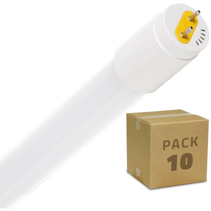 foto del prodotto pack 10 tubi led t8 150 cm 22w 140lm w connessione unilaterale vetro bianco freddo no 5700k