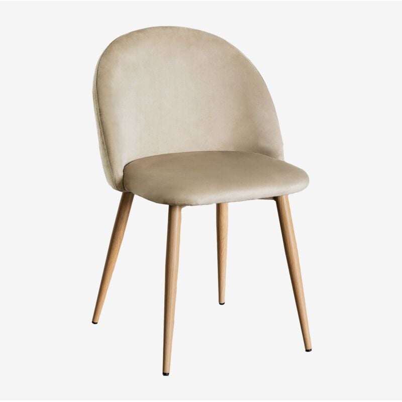 foto del prodotto pack 2 sedie da pranzo in velluto kana sklum marrone grano