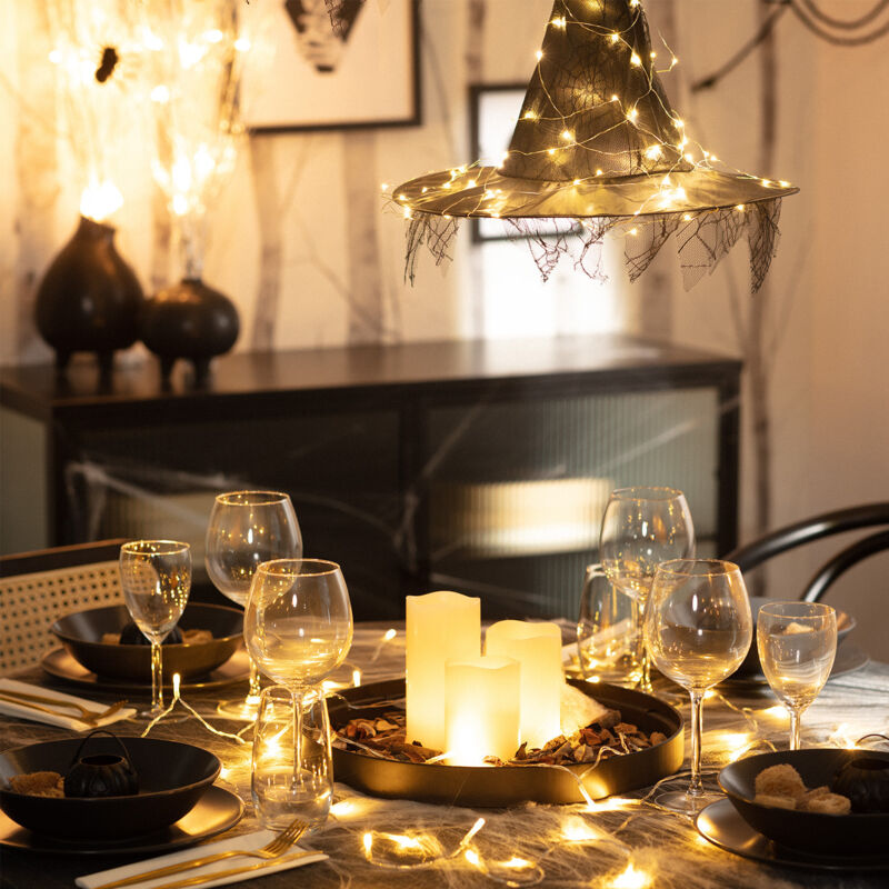 foto del prodotto pack 3 candele led cera naturale con telecomando