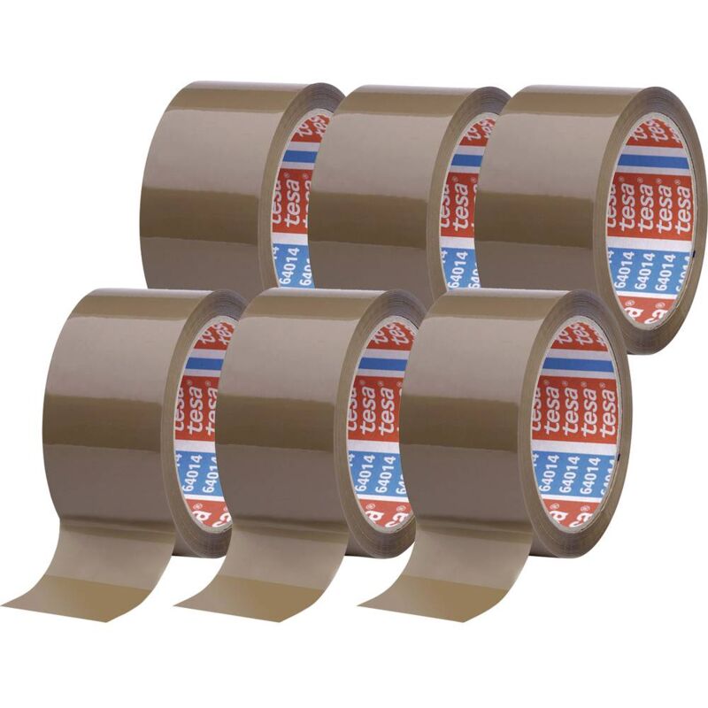 foto del prodotto pack 64014 501 00 nastro adesivo marrone l x l 66 m x 50 mm 6 pz. tesa
