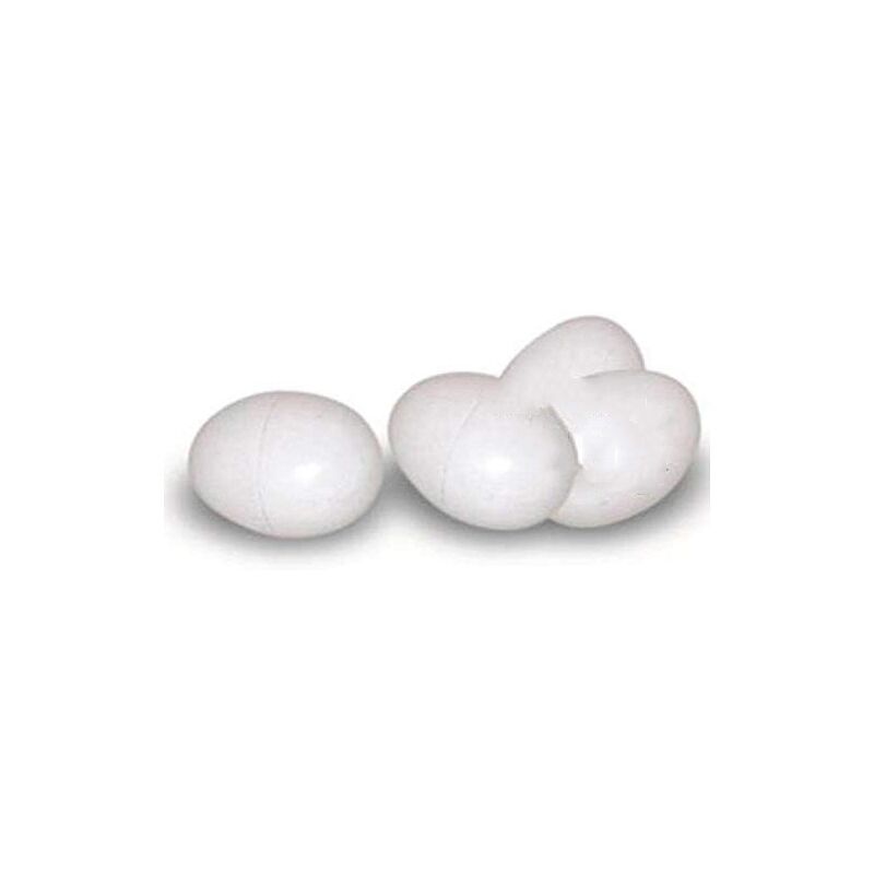 foto del prodotto pack di 16 uova finte in plastica per galline aiuta le galline a deporre uova 4,5x6 cm