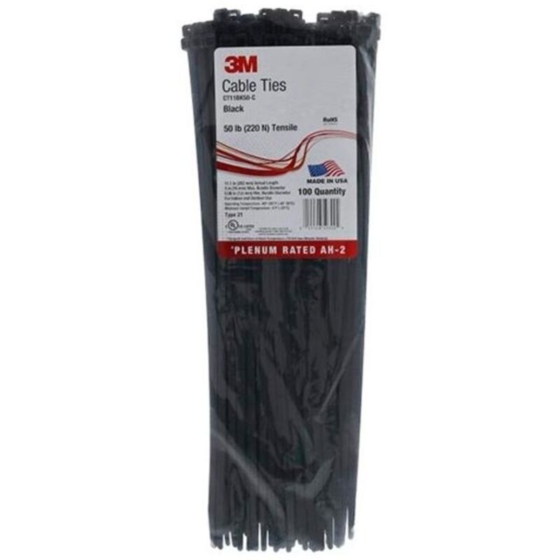 foto del prodotto pack fascette per esterni scotchflex 3m fs 280 cwc c c 4,5mm x 280 mm 100 un 3m 7000035300 cc nero