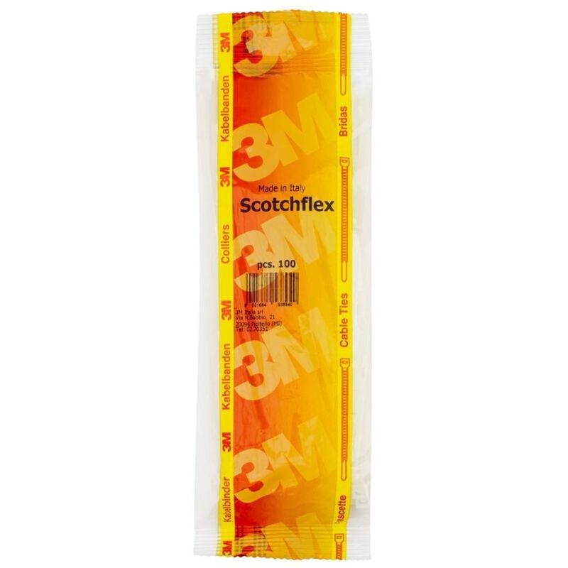 foto del prodotto pack fascette scotchflex 3m fs 140 b c 3,5mm x 140 mm 100 un 3m 7000035289 bc bianco
