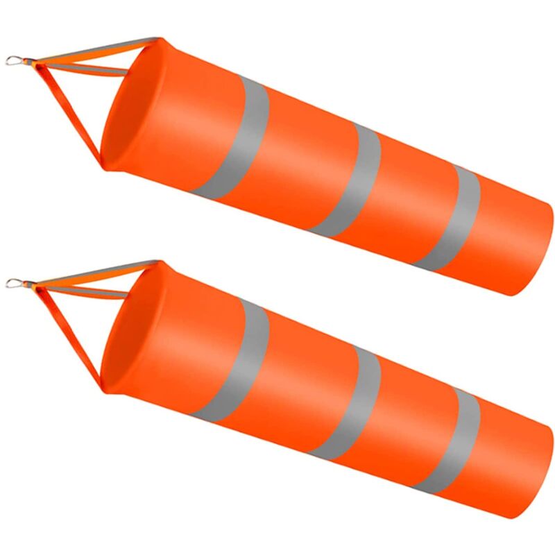 foto del prodotto pack orange windsocks, orange reflective windsocks, ripstop windsocks for meteorology, agriculture, oil exploration and other industries orange 