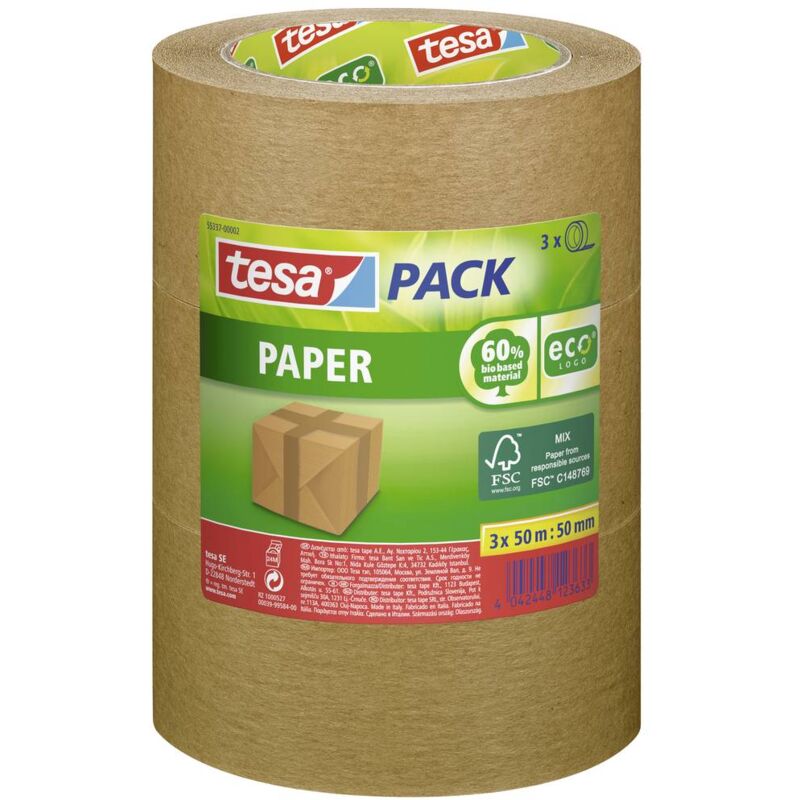 foto del prodotto pack paper ecologo 50 m x 50 mm tesa