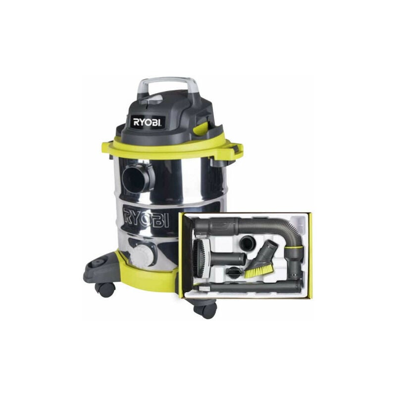 foto del prodotto pack ryobi aspirapolvere bagnato e asciutto 1250w 20l rvc 1220i g 6 accessori pulizia auto rakva04