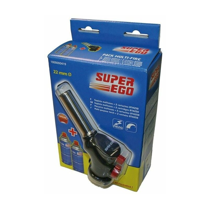 foto del prodotto pack torcia multifuoco 2 cartucce super ego 22cm