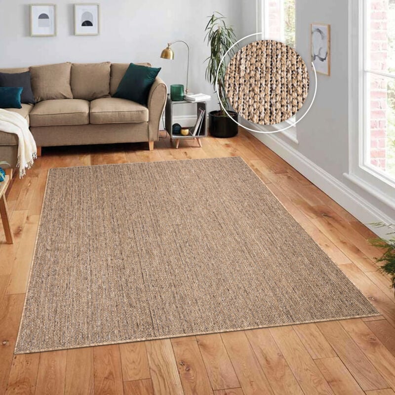 foto del prodotto paco home alfombra cocina exterior terraza jardin lavar en la lavadora motivo boho chic 80x150 cm, beige 2